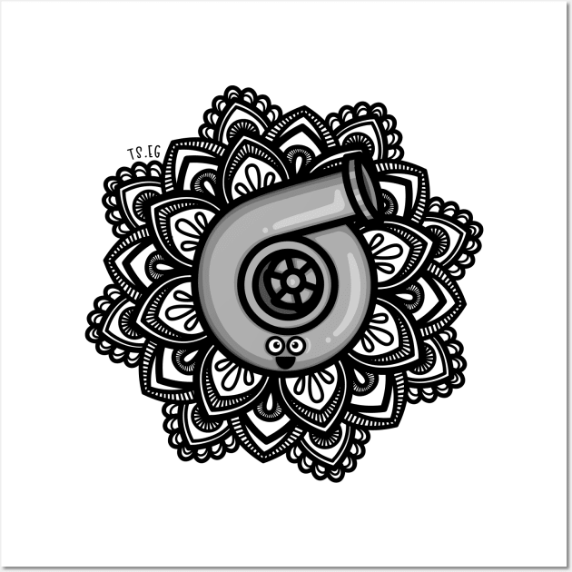 Cutest Turbo - Mandala 2 Wall Art by hoddynoddy